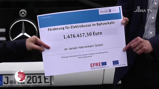 Fördermittel: Thüringens Umweltministerin übergab heute einen Bescheid für zwei neue E-Busse