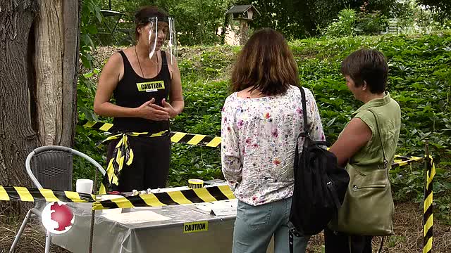 Binderburg: In Burgau konnten am Samstag Kustwerke zum Thema „contact Beschränkungen“ bestaunt werden   