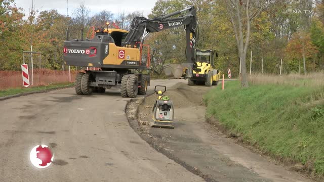 Auf der Jägerbergstraße: Bis Mitte November läuft der letzte große Straßenunterhalt-Bau des Jahres 