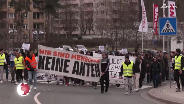 Menschenunwürdige Unterbringung – Demonstration gegen Zustände in Erstaufnahmeeinrichtung in Hermsdorf