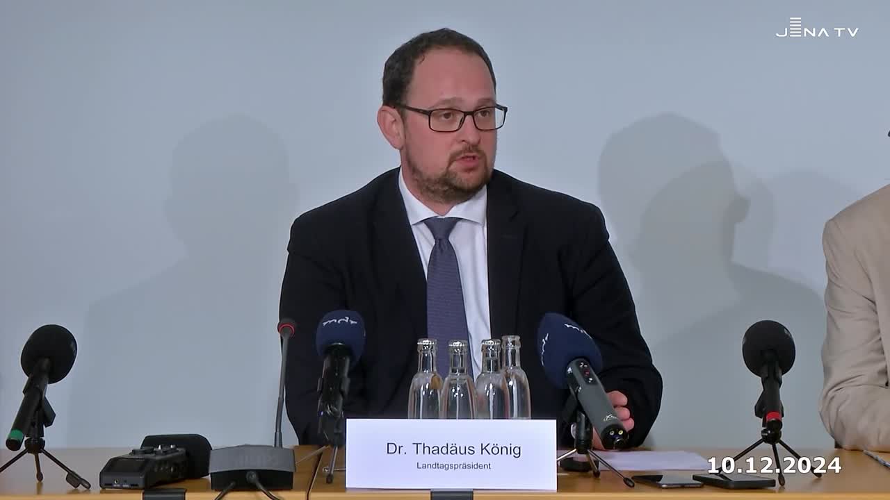 Bericht aus Erfurt - Pressekonfernz zur Ministerpräsidentenwahl vom 10.12.2024