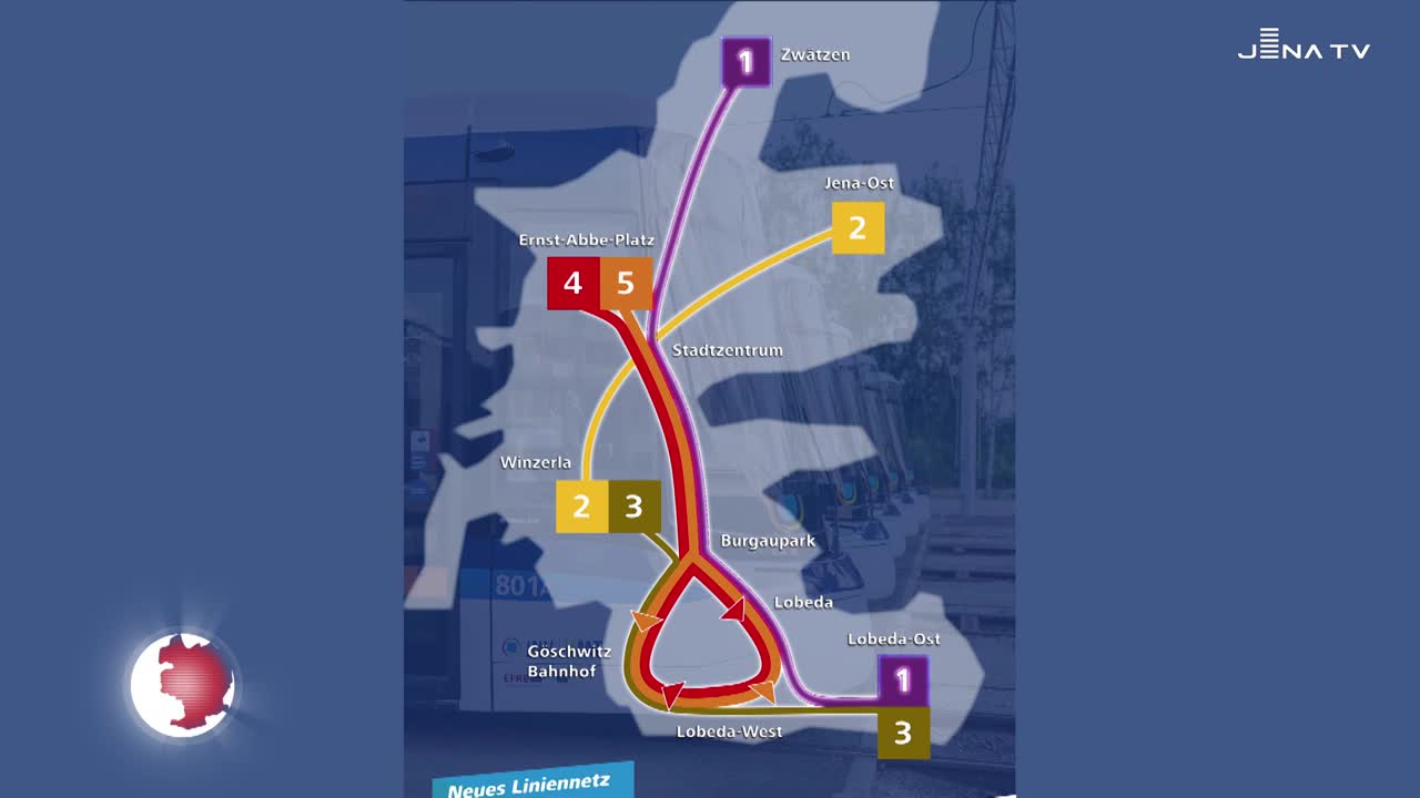 Neuer Netzplan – Straßenbahnlinien 1, 4 und 5 werden neu geordnet