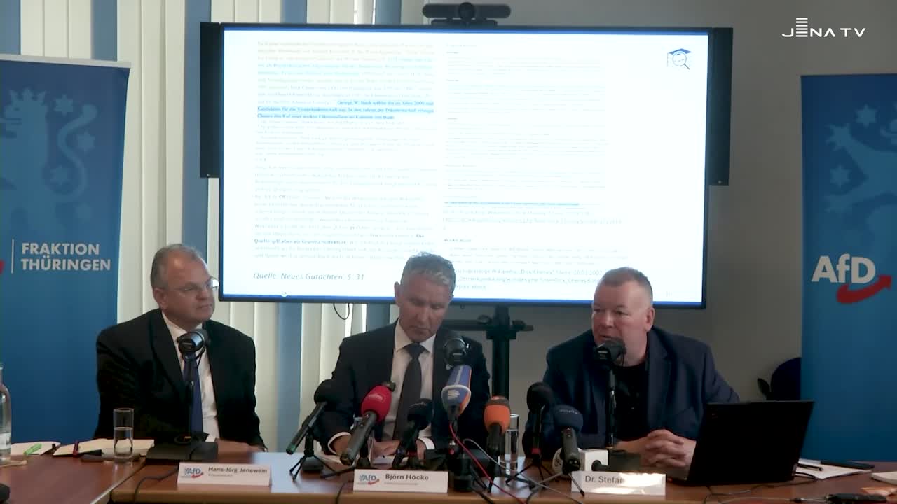 Bericht aus Erfurt - Pressekonferenz 20.05.2026 - AfD-Fraktion stellt selbstfinanziertes Gutachten zur Doktorarbeit von Mario Voigt vor
