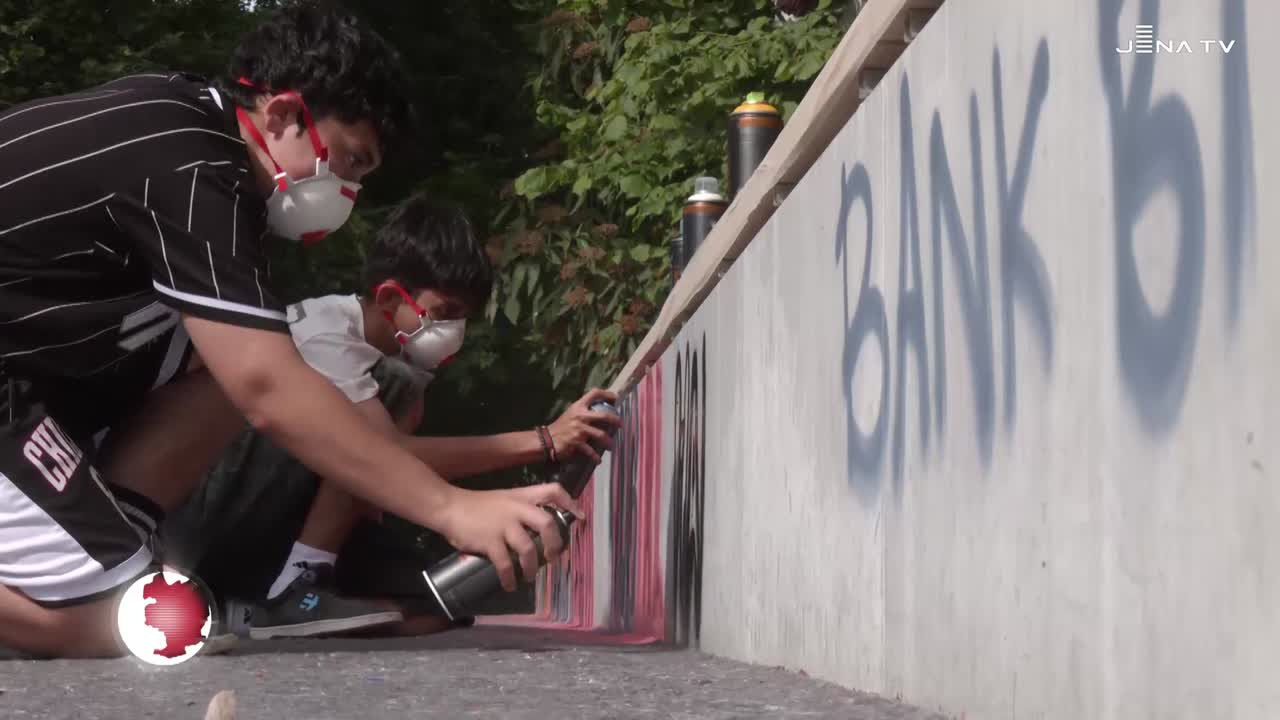 Paradies - Graffiti-Workshop verschönert Skatepark