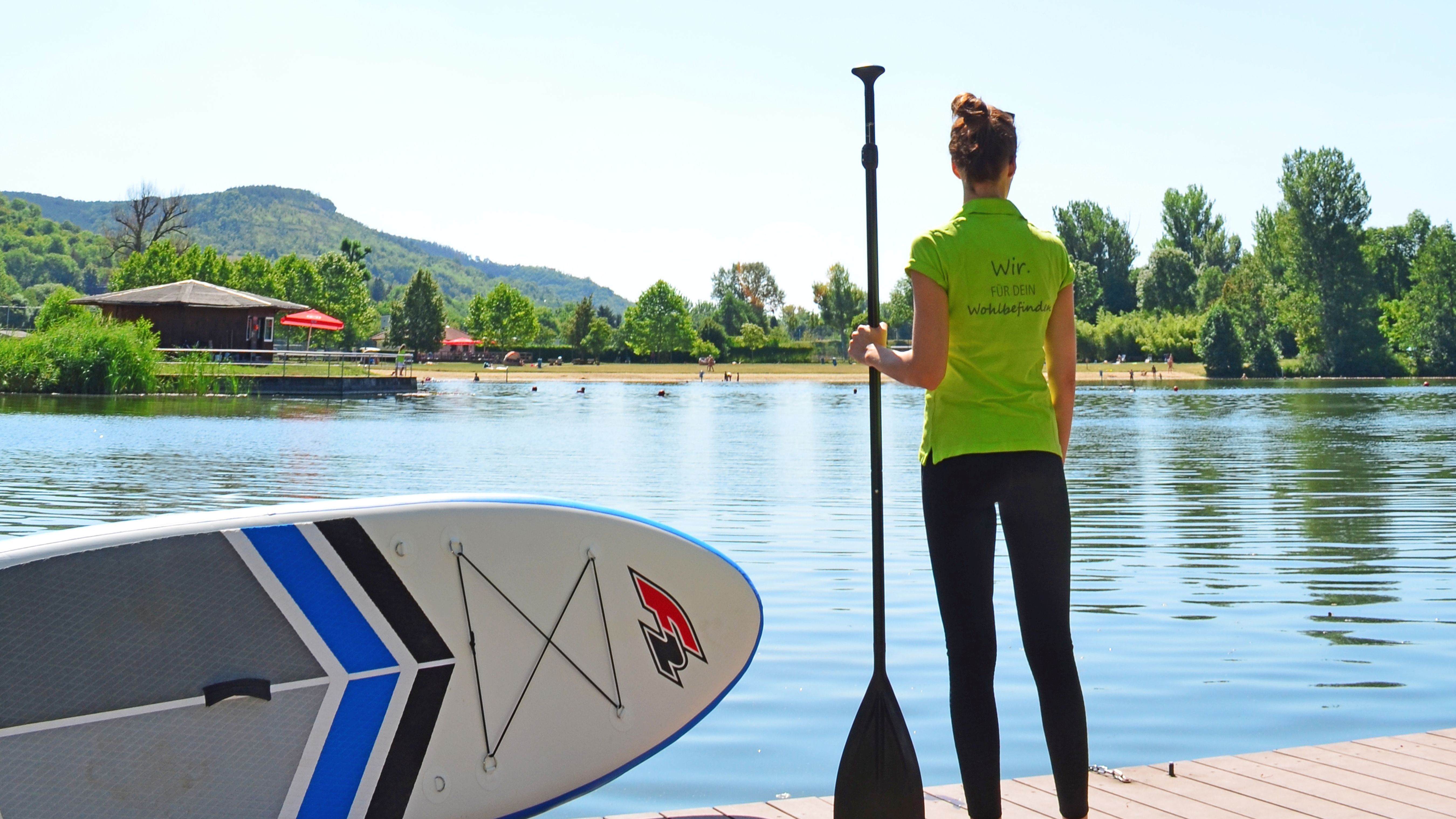 Stand Up Paddling am Strandschleicher Jena TV Sehen, was bewegt.