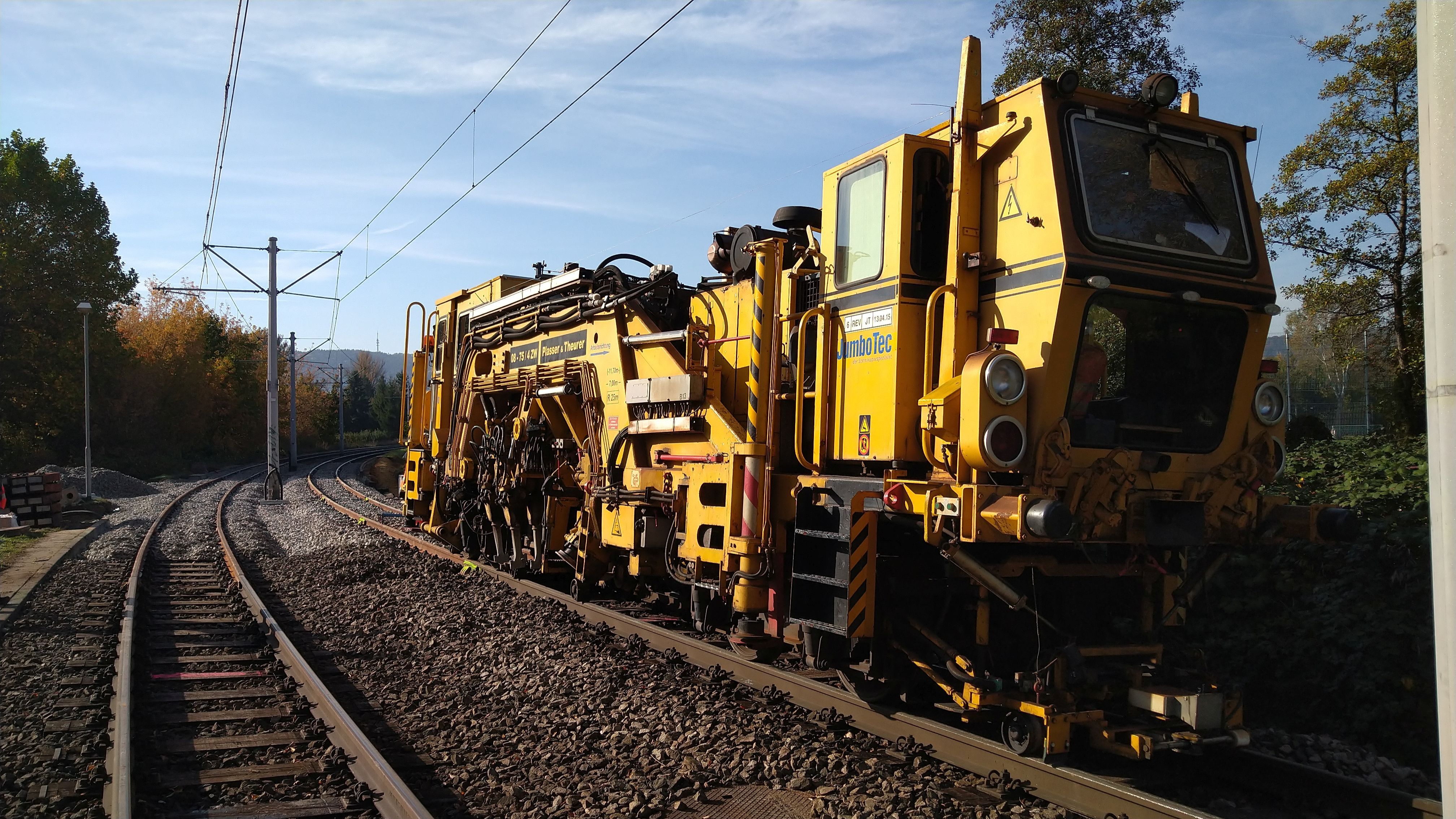 Gleisbauarbeiten an der Oberaue