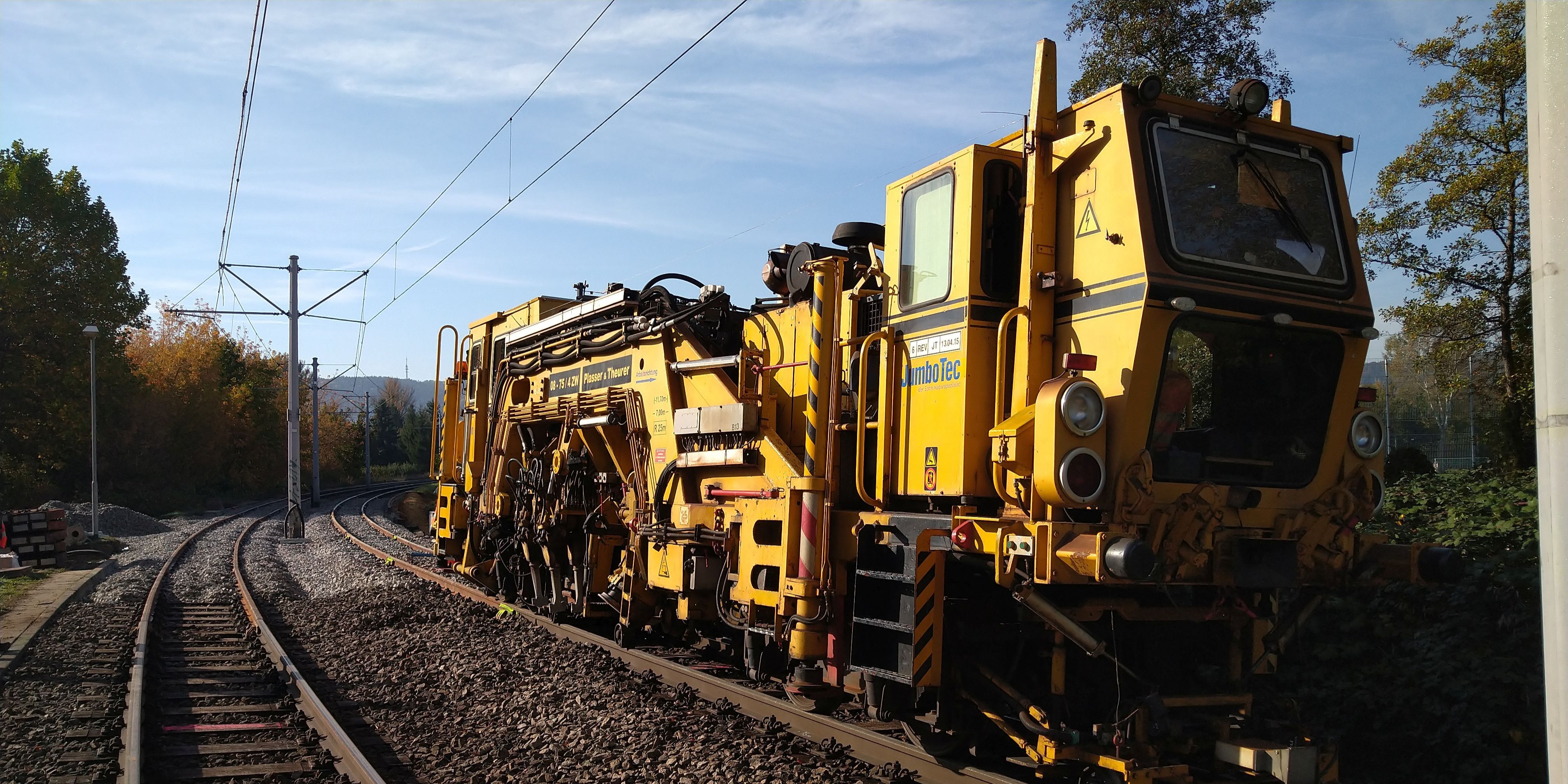 Gleisbauarbeiten an der Oberaue