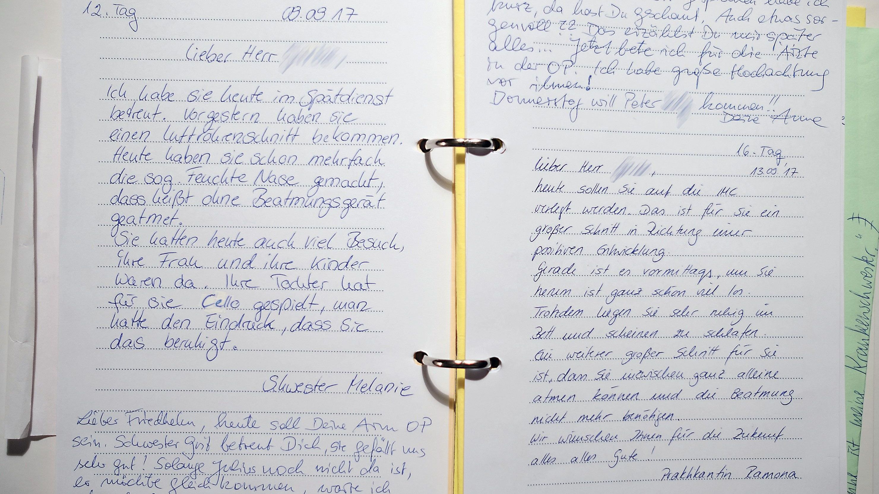 Intensivtagebücher-Ausstellung des Universitätsklinikums noch bis Ende November