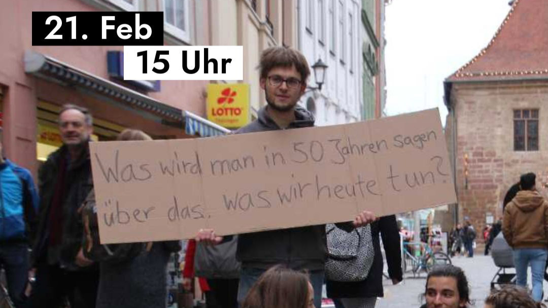 Aktion der Fridays-for-Future-Ortsgruppe Jena