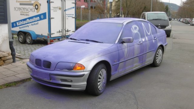 BMW total beschmiert 