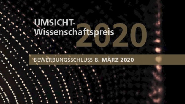 Bewerbung für UMSICHT-Wissenschaftspreis 2020
