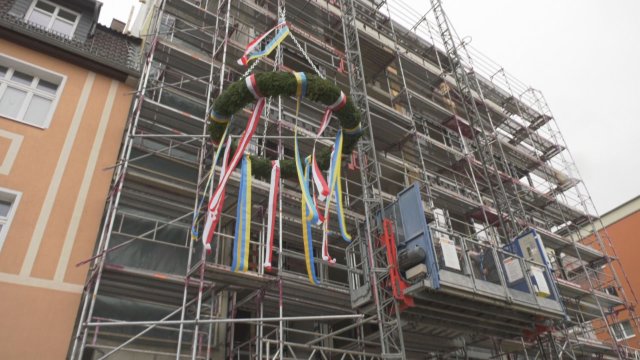 Im Entstehen: Am Neubau der Intershop AG im Steinweg wurde heute Richtfest gefeiert