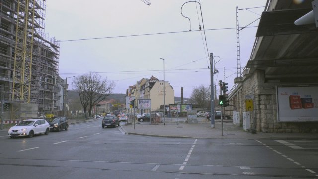 Verlegung von Stromkabeln an der Camsdorfer Brücke