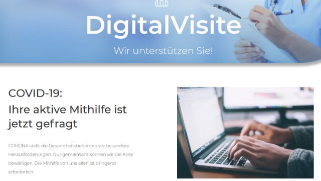 Digitaler Fragebogen für Quarantäne-Personen