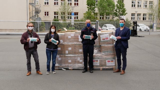 Spende: 50 000 Mund-Nasen-Schutzmasken aus Guangzhou