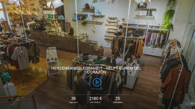 „Herzensangelegenheiten“ CrowdFunding-Aufruf des DelCorazón am Markt