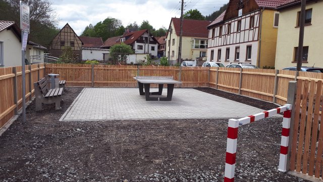 Neuer Tischtennisbereich im Ortsteil Leutra
