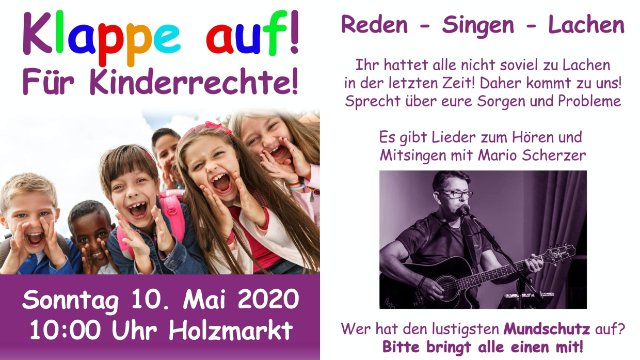 Holzmarkt: Aktion „Klappe auf! Für Kinderrechte!“