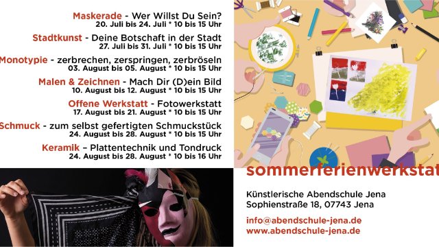 Ferienprogramm der Künstlerischen Abendschule