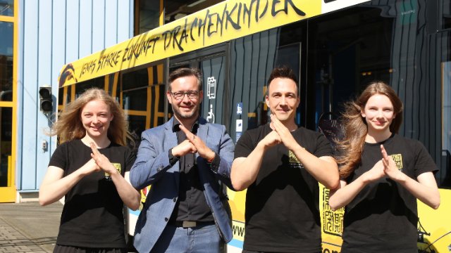 Mobile Werbung für die Lehre des Wing Chun