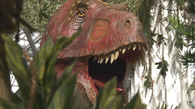 Kraftprotze im Einkaufszentrum: In der Goethe Galerie können Dinosaurier bewundert werden