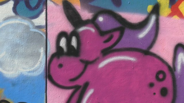 Graffiti: Im Winzerlaer Jugendzentrum HUGO sind die Ergebnisse des Ferienworkshops zu sehen