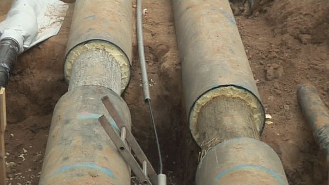 Neue Fernwärmeleitung in der Bachstraße 