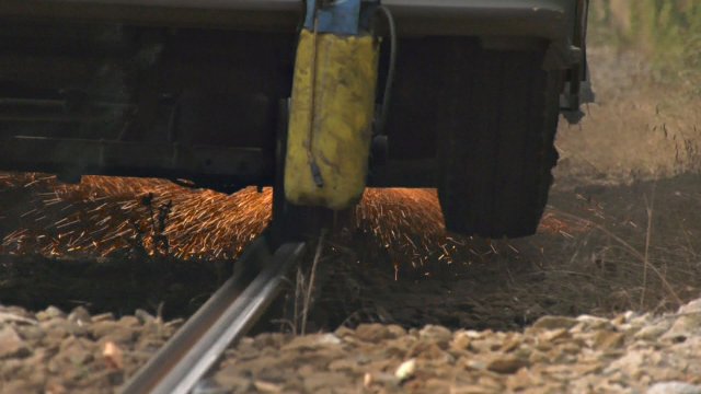 Gleisbauarbeiten in der Karl-Liebknecht-Straße 