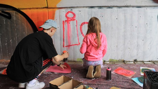 Graffitiworkshop am Eastside
