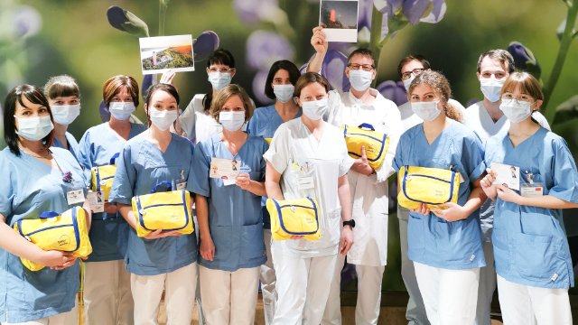 Fuchsturm leuchtet lila