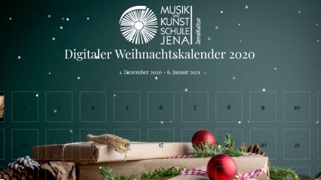 Musik- und Kunstschule: Digitaler Weihnachtskalender 
