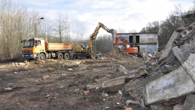 Abrissarbeiten im Jenaer Forst