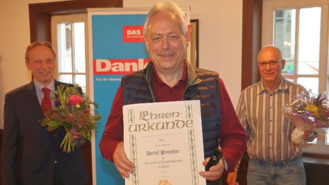 Silberne Handwerkskammer-Ehrennadel für Detlef Praechter 