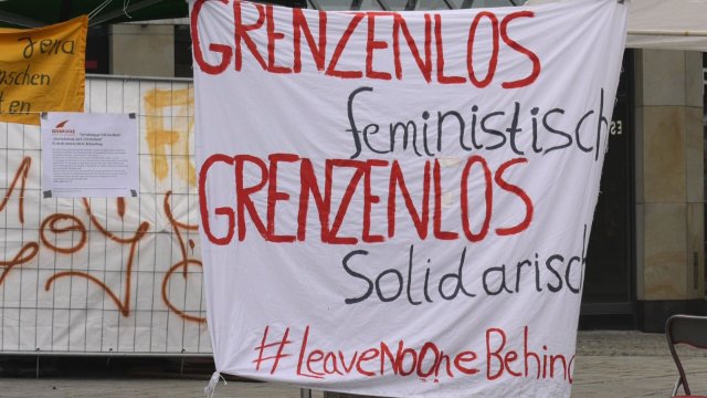 Dauermahnwache der Bewegung Seebrücke