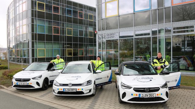 Wege zu Baustellen per Elektro-Auto 