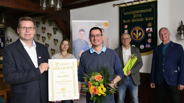 Mächler Elektroanlagen Jena erhält Ehrenurkunde zum 70. Gründungsjubiläum