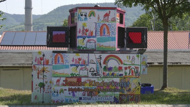 Panzerblitzer gestaltet: Die Kinder des Winzerlaer Kindergartens „Bertolla“ waren sehr kreativ