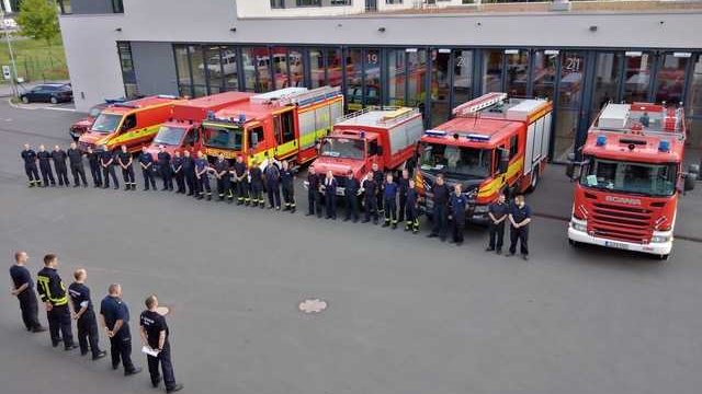 Einsatzzug aus Jena auf dem Weg ins Katastrophengebiet
