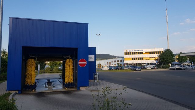 Pkw-Waschanlage auf Nahverkehrs-Betriebshof 
