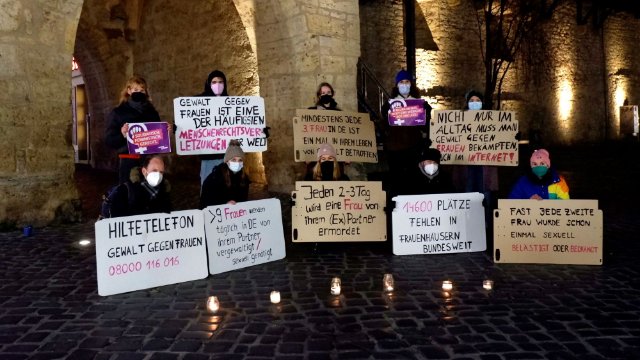 GRÜNE JUGEND Jena protestierte gegen Gewalt an Frauen