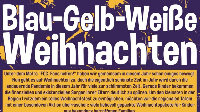 FCC-Fans sorgen wieder für Blau-gelb-weiße Weihnachten 