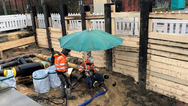 Fernwärmeleitung: Versorgung wiederhergestellt