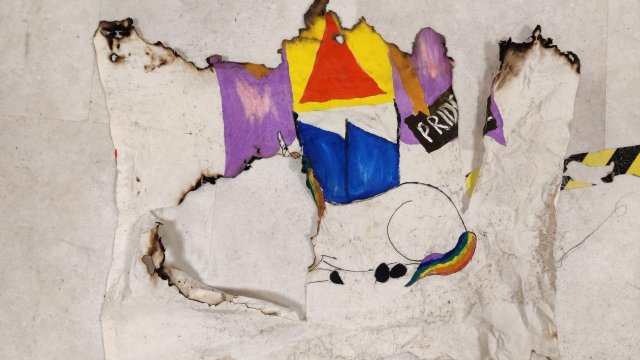 Banner des CSD Jena Bündnisses verbrannt