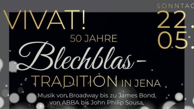 Vorverkauf zum 50-jährigen Jubiläum des Blasmusikvereins Carl Zeiss e.V. hat begonnen