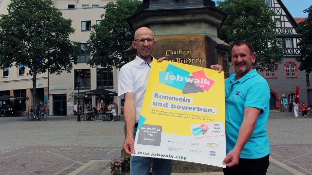 Jobwalk auf dem Marktplatz