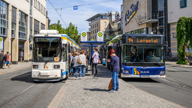 Baubedingte Linienänderungen im Stadtzentrum und am Steinweg
