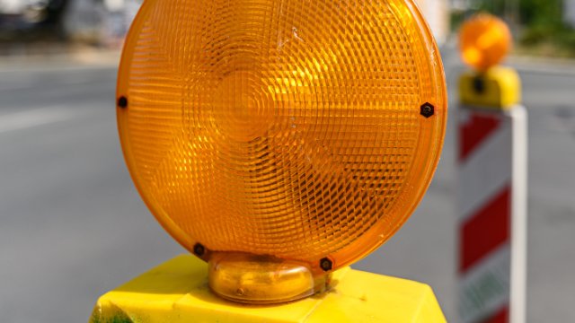 Umleitung für Fahrradfahrer in der Oberaue