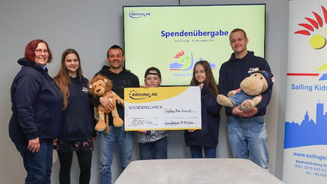 Böttcher AG spendet 10 000 Euro an Sailing Kids Jena 