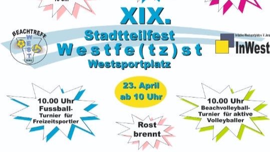 19. Stadtteilfest „Westfe(tz)st“ am Sonntag