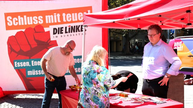 LINKE-Kundgebung zum Heizungsgesetz